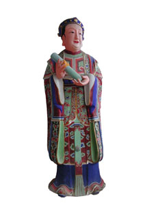 南岩宫大殿前右侍女