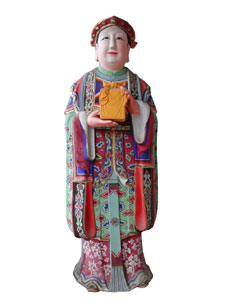 南岩宫大殿前左侍女