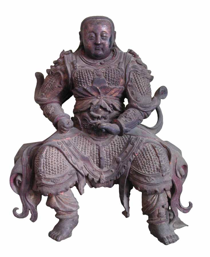 明代铁铸鎏金真武大帝（玄天上帝）坐像