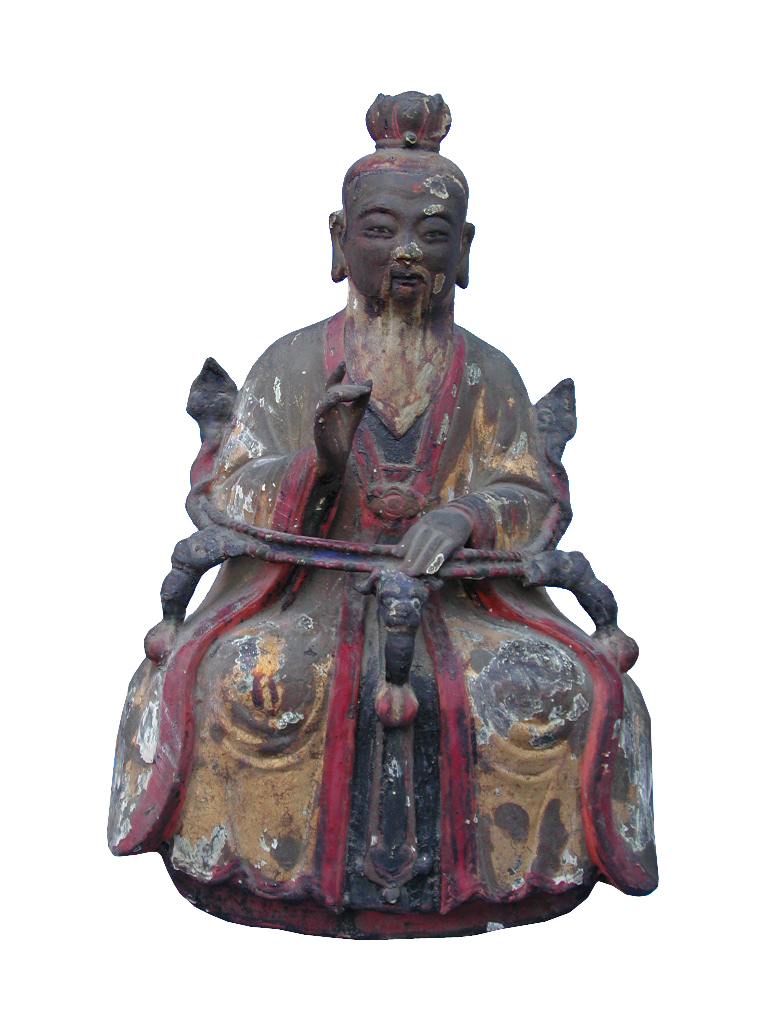明代彩塑太上老君（道德天尊）坐像