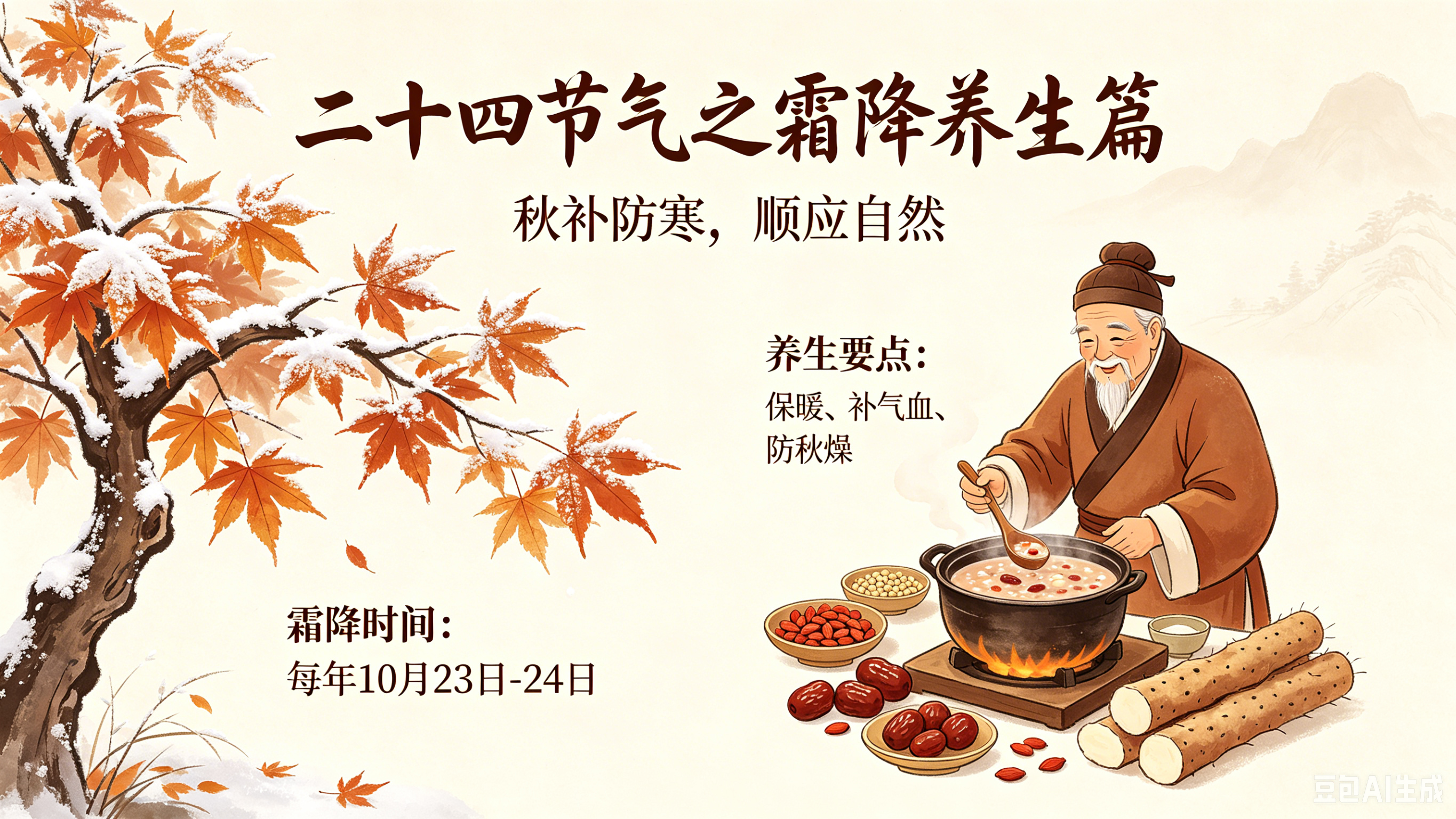 二十四节气之霜降养生篇  