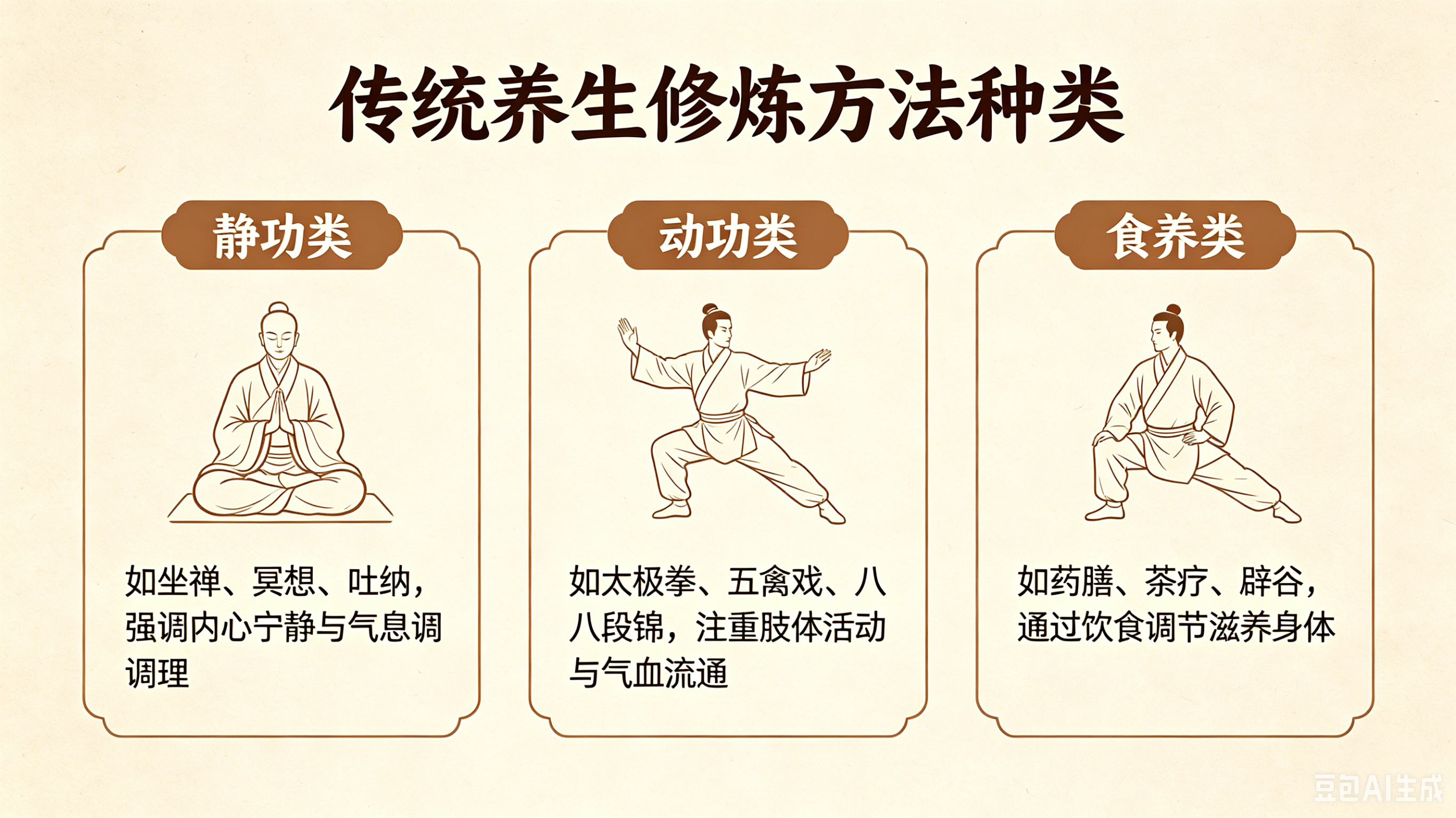 传统养生修炼方法的种类