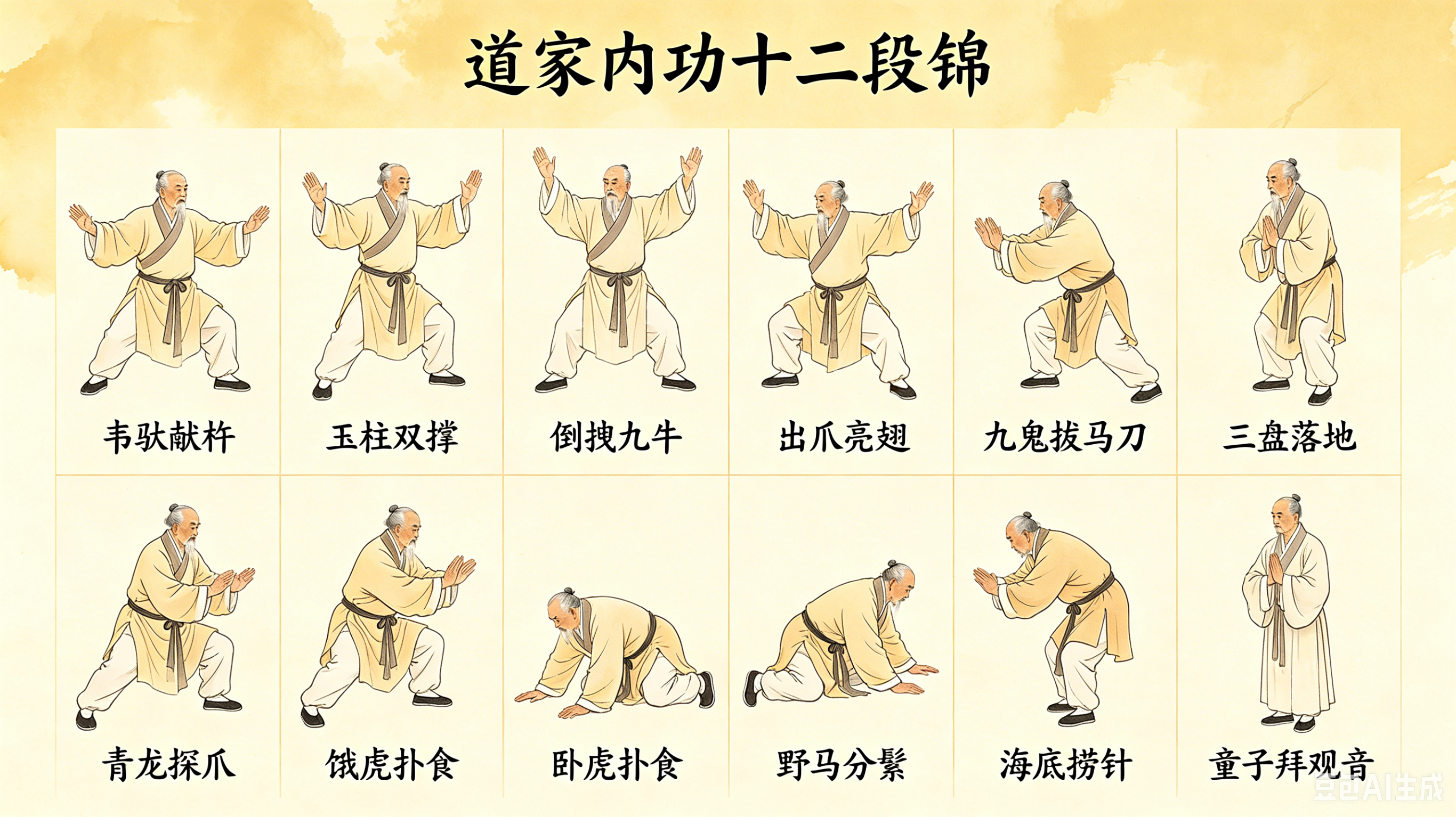 道家内功十二段锦