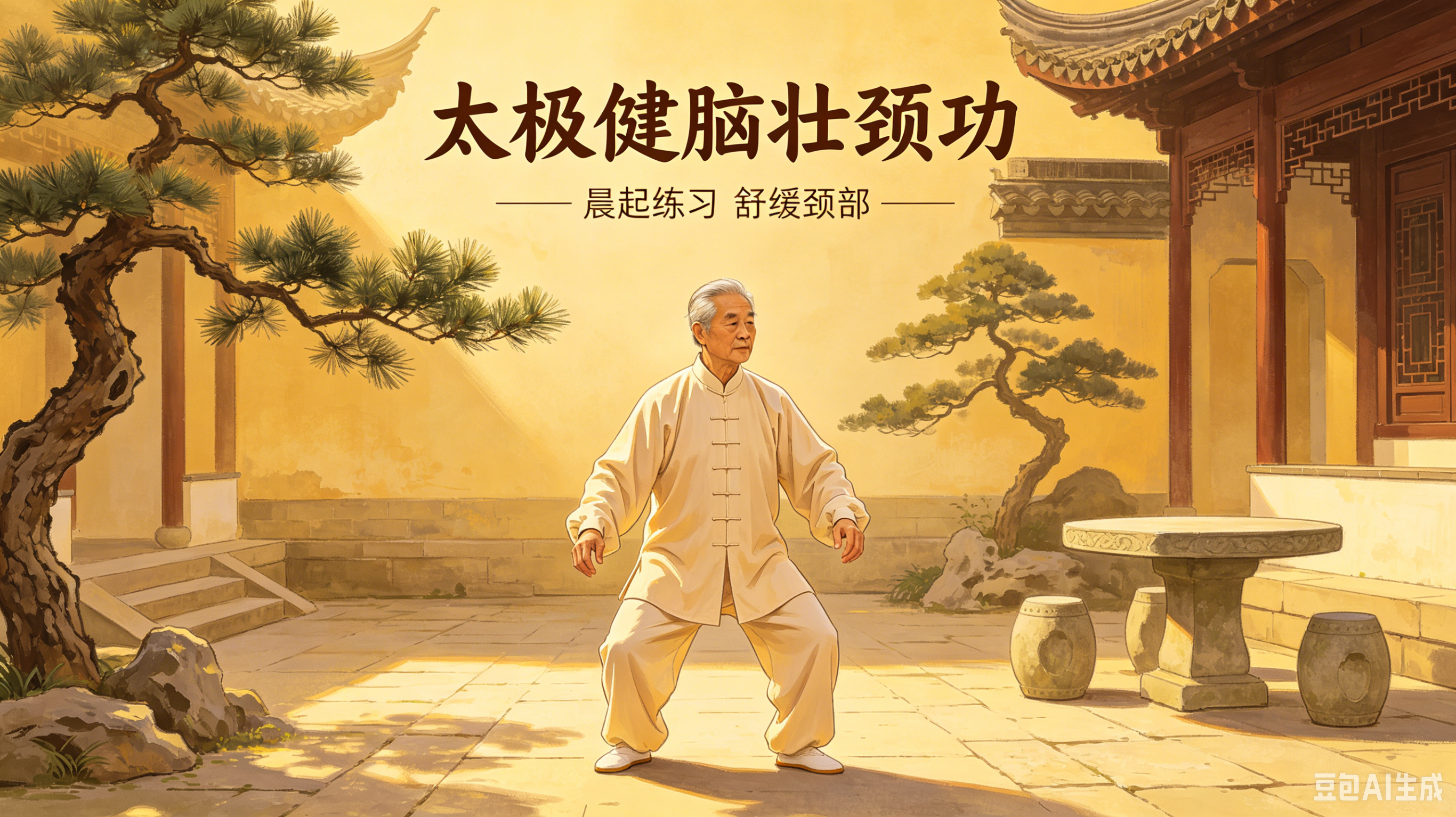 太极健脑壮颈功 