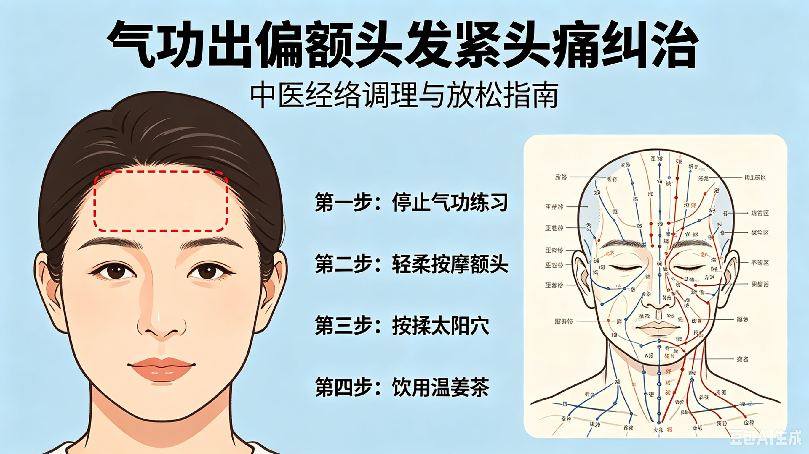 因出偏额头发紧、头痛怎样纠治？