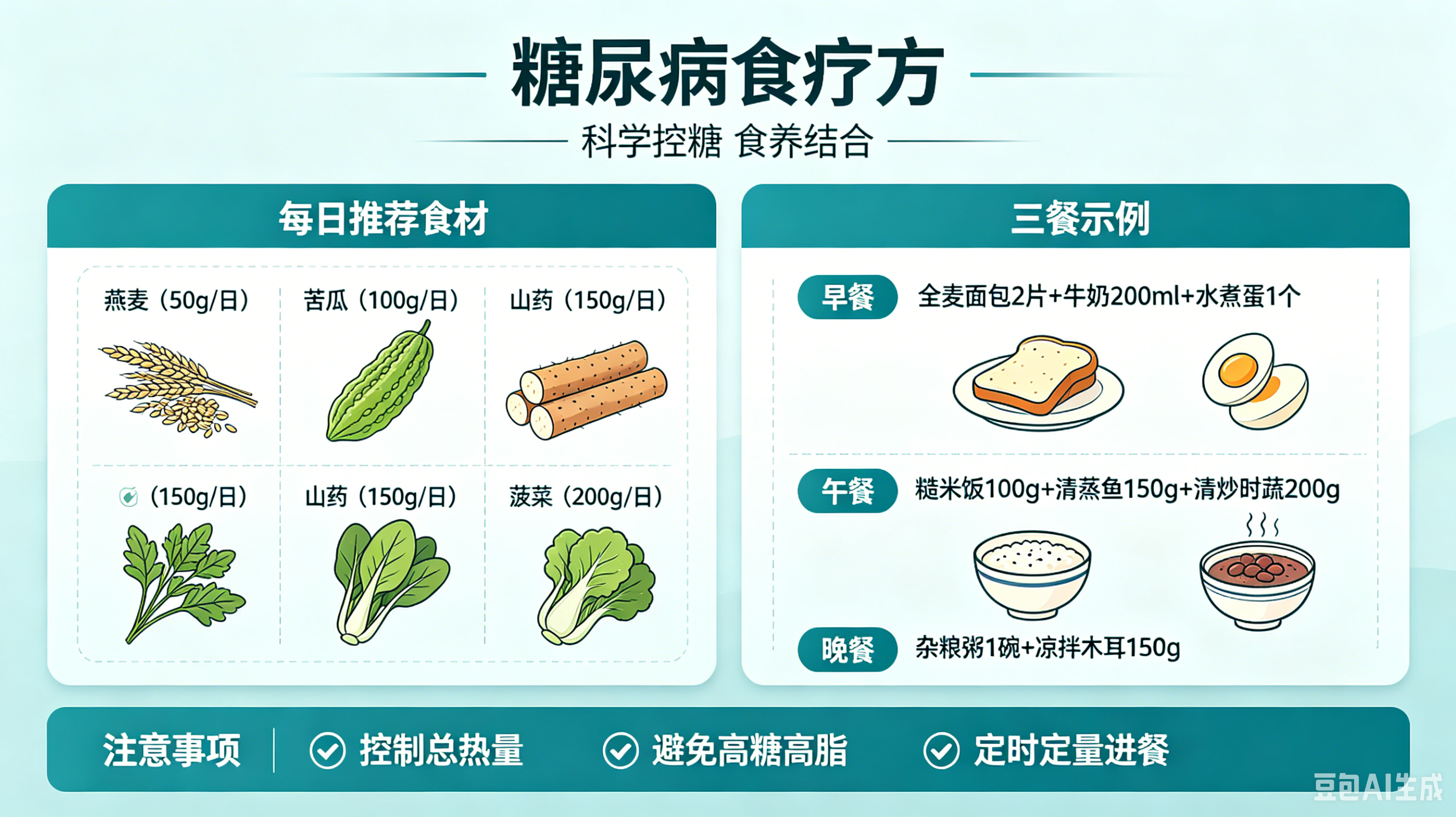 糖尿病的食疗方