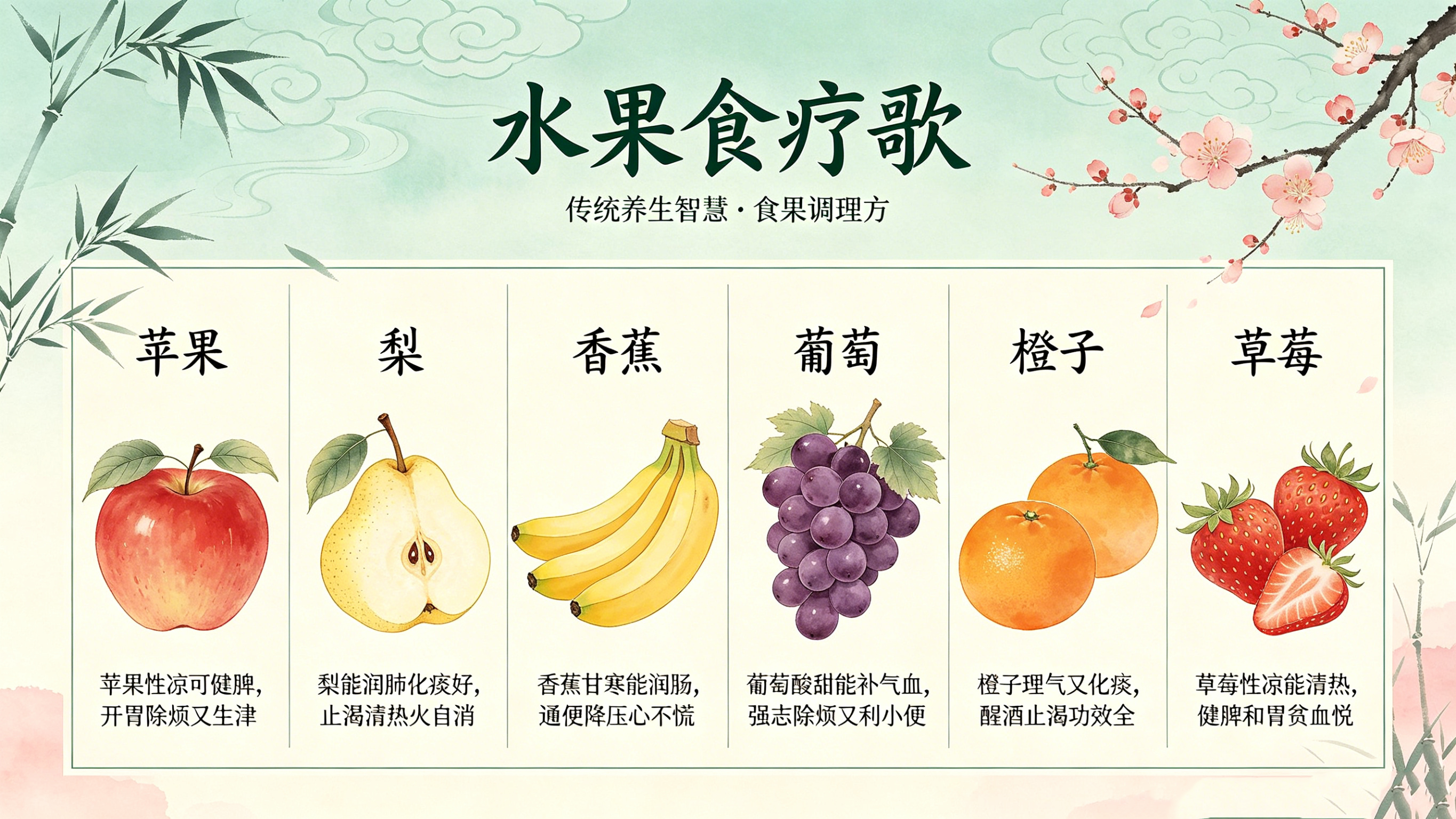 水果食疗歌   