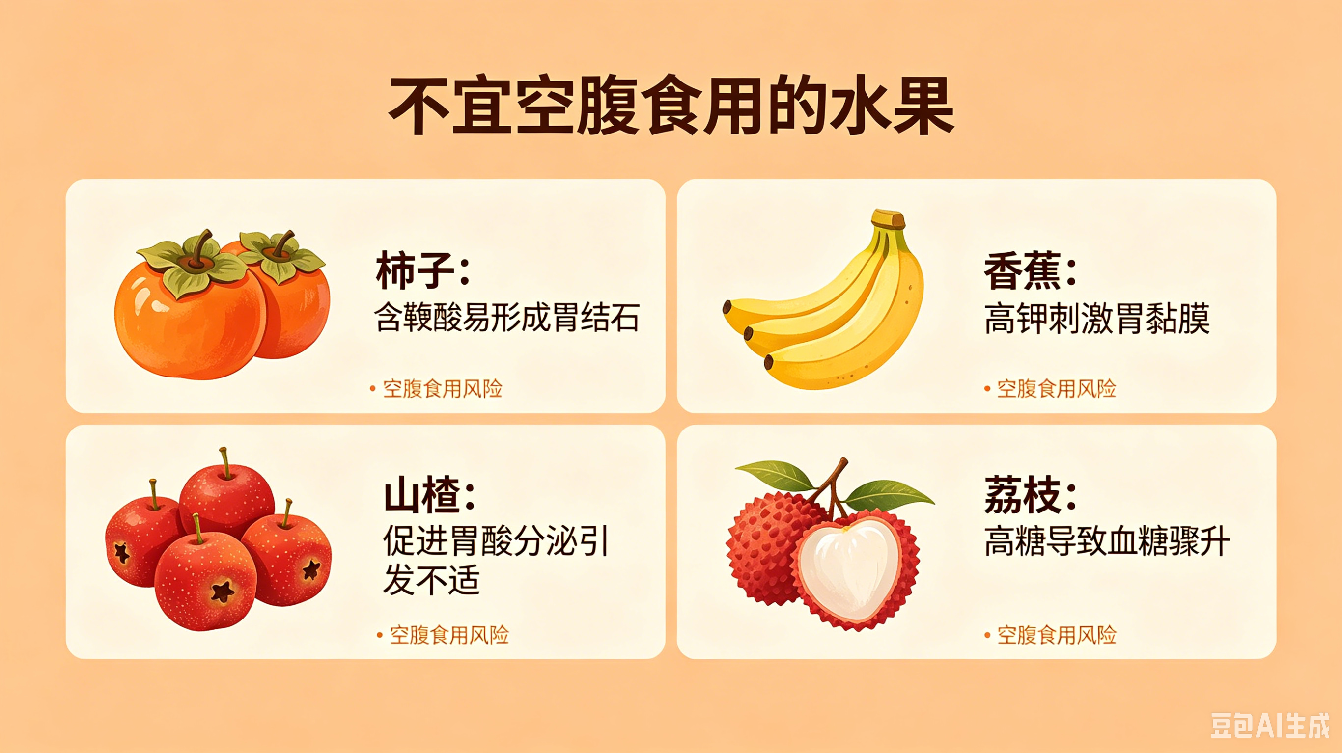 七种水果不能空腹吃 