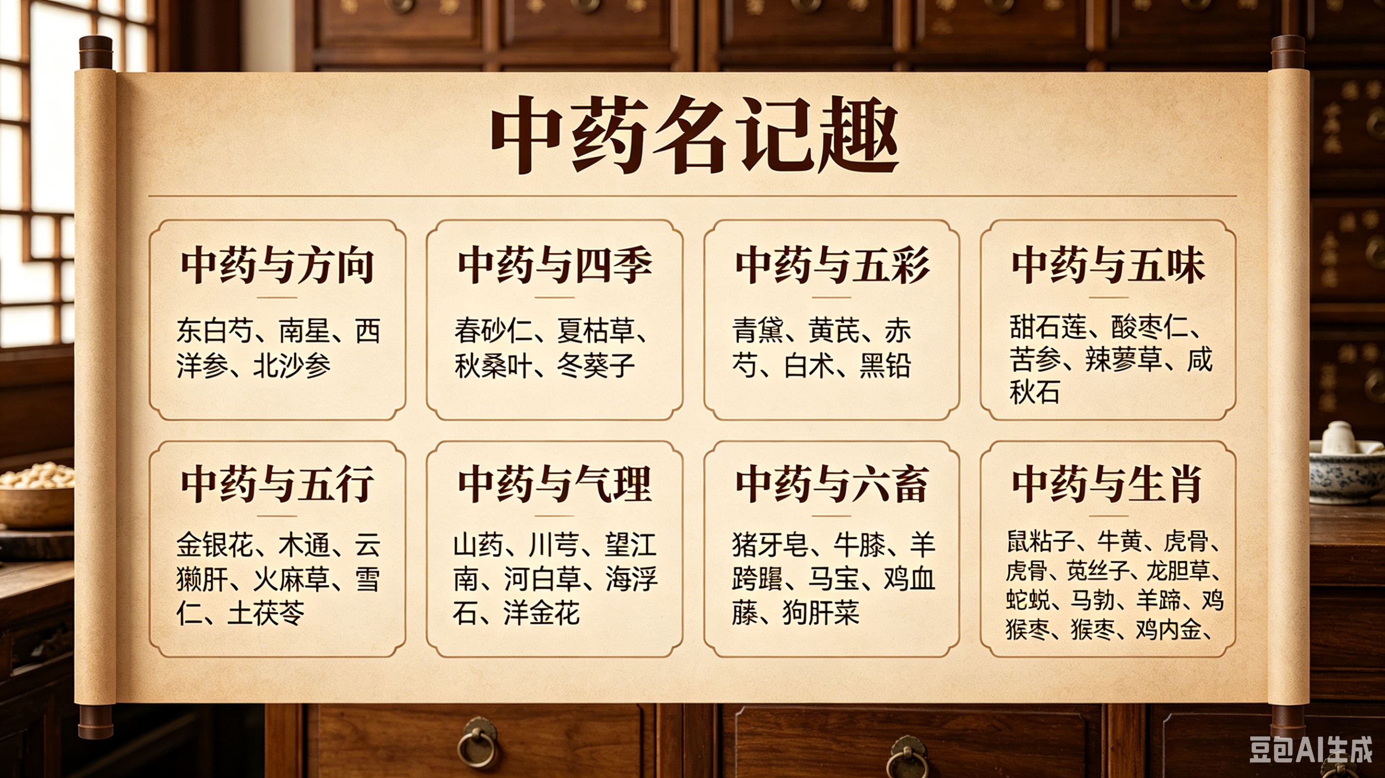  中药名记趣  