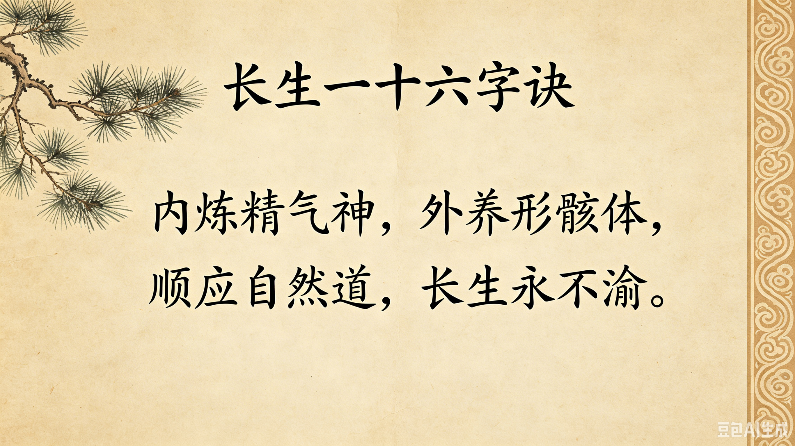 长生一十六字诀