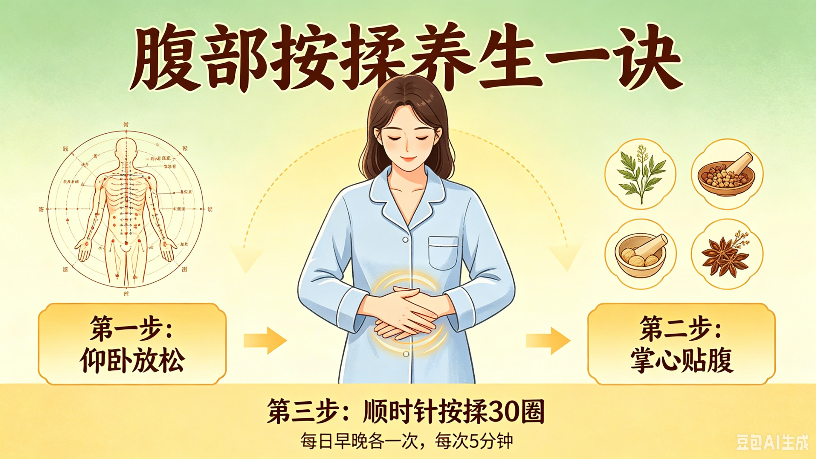 腹部按揉养生一诀 