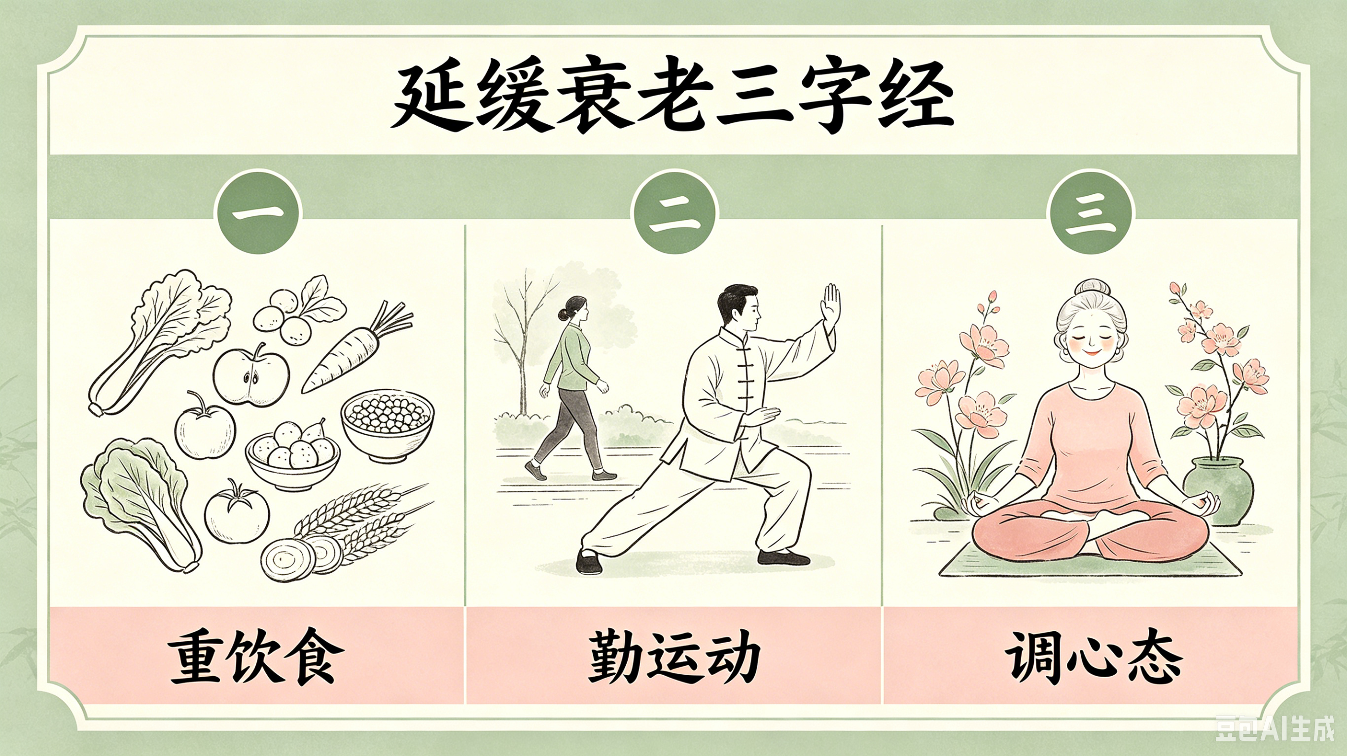 延缓衰老“三字经”